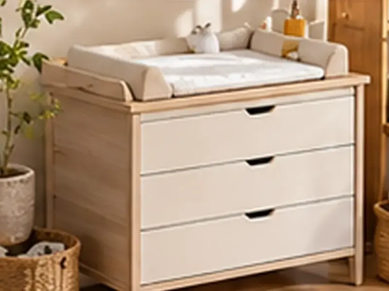 Illustration générique d'une commode à langer dans une chambre de bébé